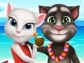                                                                     Talking cat Tom and Angela Summer luggage ﺔﺒﻌﻟ