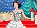                                                                     Snow White Wedding Dress ﺔﺒﻌﻟ