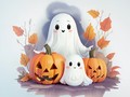                                                                     Coloring Book: Halloween Ghosts ﺔﺒﻌﻟ