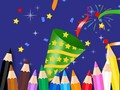                                                                     Coloring Book: Happy New Year ﺔﺒﻌﻟ
