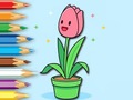                                                                     Coloring Book: A Bunch Of Tulips ﺔﺒﻌﻟ