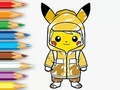                                                                     Coloring Book: Raincoat Pikachu ﺔﺒﻌﻟ