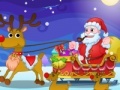                                                                     Happy Santa Claus and Reindeer ﺔﺒﻌﻟ