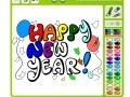                                                                     Happy New Year Coloring ﺔﺒﻌﻟ