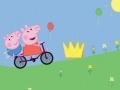                                                                     Peppa Pig on bike ﺔﺒﻌﻟ