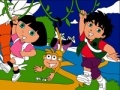                                                                     Dora & Diego. Online coloring page ﺔﺒﻌﻟ