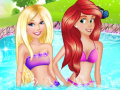                                                                     Barbie & Ariel Pool Party ﺔﺒﻌﻟ