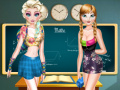                                                                     Elsa And Anna Highschool Fashion ﺔﺒﻌﻟ