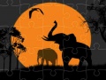                                                                     Elephant Silhouette Jigsaw ﺔﺒﻌﻟ