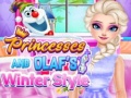                                                                     Princesses And Olaf's Winter Style ﺔﺒﻌﻟ