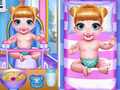                                                                     Twins Lovely Bathing Time ﺔﺒﻌﻟ