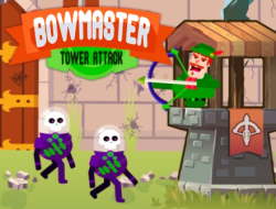 لعبة BowMaster ﺝﺮﺑ ﻡﻮﺠﻫ  على الانترنت.