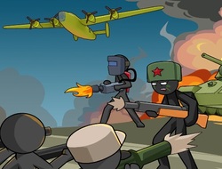 لعبة Stickman WW2 على الانترنت.