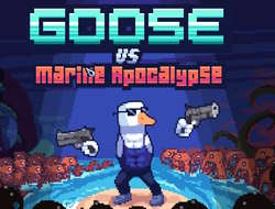 لعبة Goose VS Marine Apocalypse. ﺔﻳﺮﺤﺒﻟﺍ ﻢﻟﺎﻌﻟﺍ ﺔﻳﺎﻬﻧ ﻞﺑﺎﻘﻣ ﺓﺯﻭﺃ  على الانترنت
