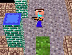 لعبة Noobiks Battle vs Zombies :ءﺎﻀﻔﻟﺍ ﺓﺮﻣﺎﻐﻣ  على الانترنت.
