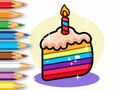                                                                     Coloring Book: Birthday Cake ﺔﺒﻌﻟ