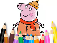                                                                     Coloring Book: Mommy Pig Winter ﺔﺒﻌﻟ