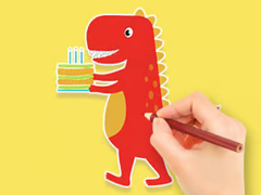                                                                     Coloring Book: Dinosaur Birthday ﺔﺒﻌﻟ