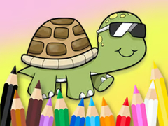                                                                     Coloring Book: Sunglasses Turtle ﺔﺒﻌﻟ