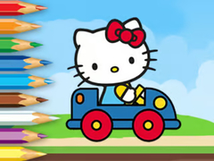                                                                     Coloring Book: Hello Kitty Driving Car ﺔﺒﻌﻟ