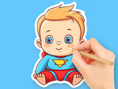                                                                     Coloring Book: Cute Super Baby ﺔﺒﻌﻟ