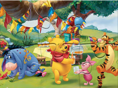                                                                     Jigsaw Puzzle: Winnie The Pooh Party ﺔﺒﻌﻟ