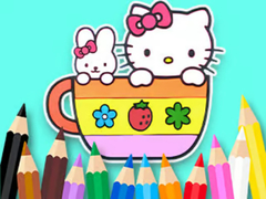                                                                     Coloring Book: Kitty Cup ﺔﺒﻌﻟ