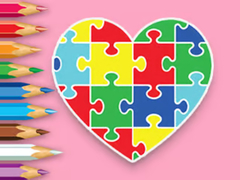                                                                     Coloring Book: Heart Jigsaw ﺔﺒﻌﻟ