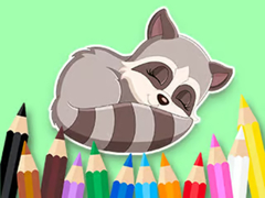                                                                     Coloring Book: Baby Raccoon ﺔﺒﻌﻟ