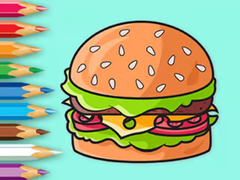                                                                     Coloring Book: Delicious Hamburger ﺔﺒﻌﻟ