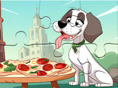                                                                     Jigsaw Puzzle: Dog Eating Pizza ﺔﺒﻌﻟ