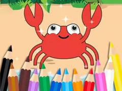                                                                     Coloring Book: Happy Crab ﺔﺒﻌﻟ