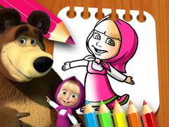                                                                     Masha & the Bear Coloring Book ﺔﺒﻌﻟ