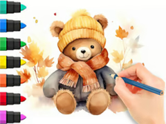                                                                     Coloring Book: Autumn Bear ﺔﺒﻌﻟ