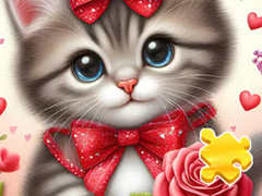                                                                     Jigsaw Puzzle: Rose Cat ﺔﺒﻌﻟ