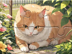                                                                     Jigsaw Puzzle: Cat Garden ﺔﺒﻌﻟ