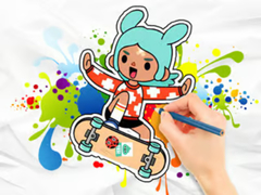                                                                     Coloring Book: Toca Boca Skateboard ﺔﺒﻌﻟ