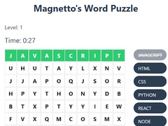                                                                     Magnetto's Word Puzzle ﺔﺒﻌﻟ