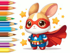                                                                     Coloring Book: Super Rabbit ﺔﺒﻌﻟ