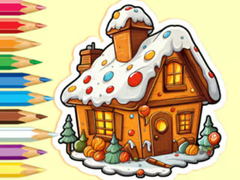                                                                     Coloring Book: Christmas Candy House ﺔﺒﻌﻟ