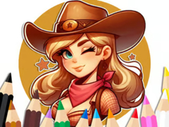                                                                     Coloring Book: Cowgirl ﺔﺒﻌﻟ