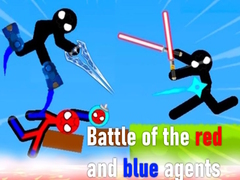                                                                     Battle of the red and blue agents ﺔﺒﻌﻟ