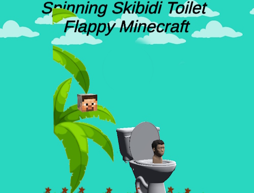 لعبة Flappy minecraft ﺽﺎﺣﺮﻣ Skibidi ﻝﺰﻐﻟﺍ  على الانترنت.