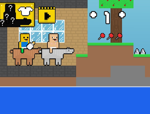 لعبة Noob vs baby Obby Horse ﻞﻔﻃ  على الانترنت.