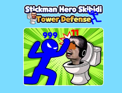 لعبة Stickman Hero Skibidi ﻞﻄﺑ ﺝﺮﺑ ﻦﻋ ﻉﺎﻓﺪﻟﺍ  على الانترنت.
