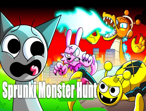 لعبة Sprunki Monster Hunt  على الانترنت.