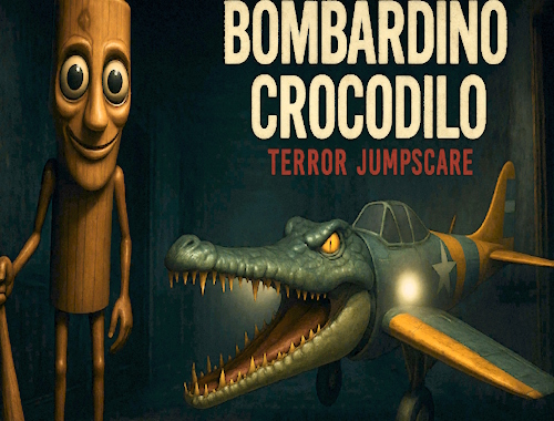 لعبة Jumpscare ﺏﺎﻫﺭﻹ﻿ﺍ Crocodilo ﻮﻨﻳﺩﺭﺎﺒﻣﻮﺑ  على الانترنت.