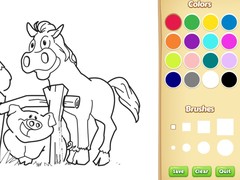                                                                     Farm Animals Coloring Book for Kids ﺔﺒﻌﻟ