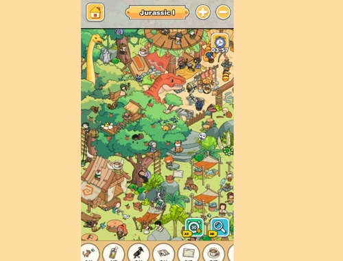 لعبة Jurassic ﻩﺰﺘﻨﻣ ﺎﻬﻔﺸﺘﻛﺍ  على الانترنت.