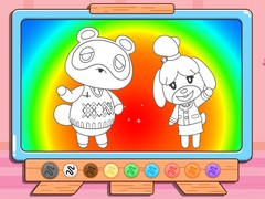                                                                     Coloring Book: Animal Crossing ﺔﺒﻌﻟ